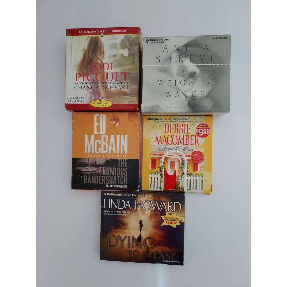 Lot of 5 Audio Books - Dying To Please - Weight of Water - Change of Heart MORE